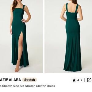 Azazie Alara Green Sheath Dress